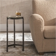 Uttermost Eternity Iron & Glass Accent Table in Gunmetal