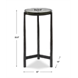 Uttermost Eternity Iron & Glass Accent Table in Gunmetal