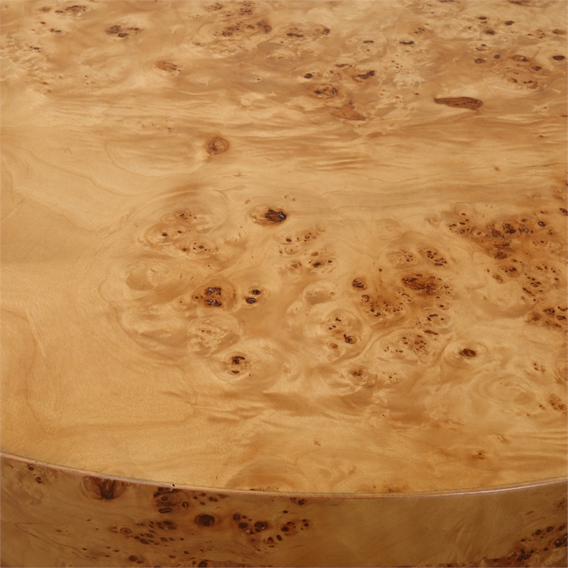 Uttermost Knots Poplar Round Coffee Table in Brown