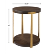 Uttermost Palisade Round Wood Side Table in Coffee