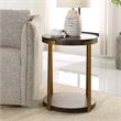 Uttermost Palisade Round Wood Side Table in Coffee