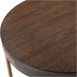 Uttermost Palisade Round Wood Side Table in Coffee