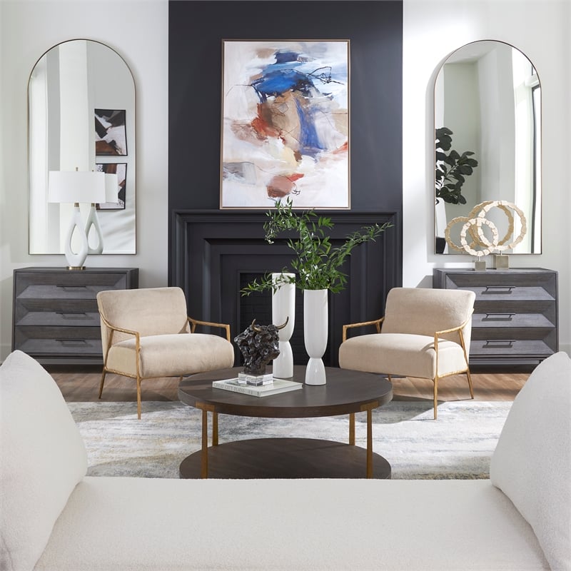 Uttermost Palisade Round Wood Coffee Table
