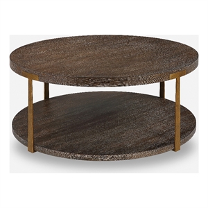 Uttermost Palisade Round Wood Coffee Table