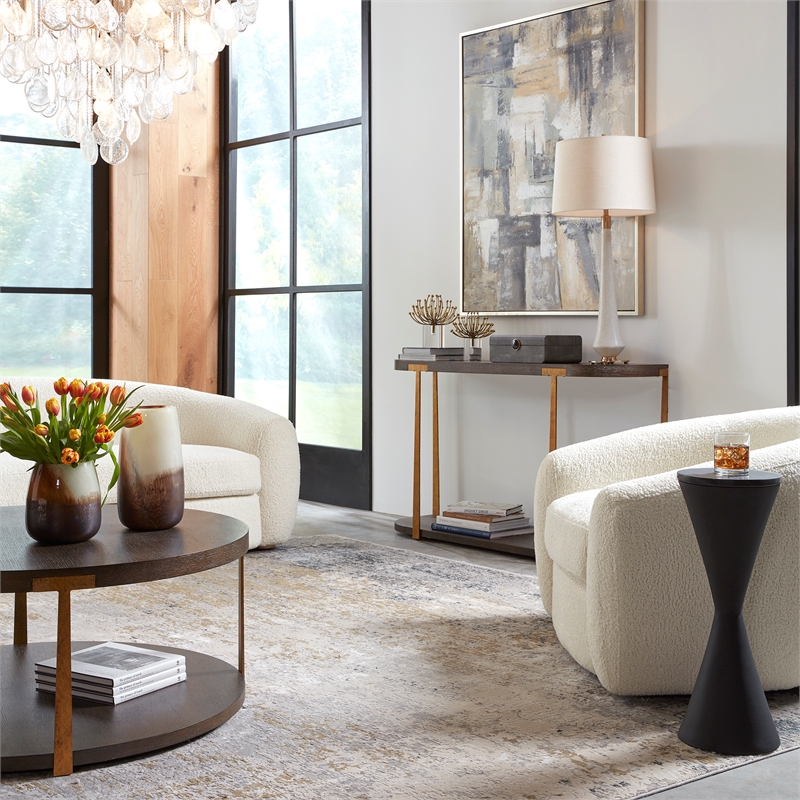 Uttermost Palisade Wood Console Table in Coffee