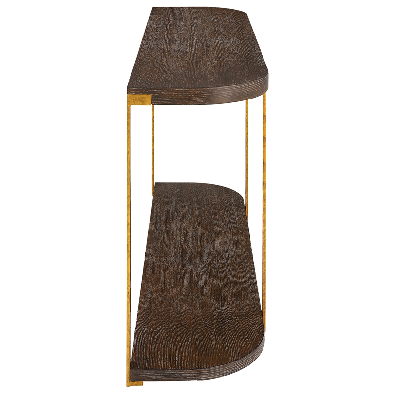 Uttermost Palisade Wood Console Table in Coffee