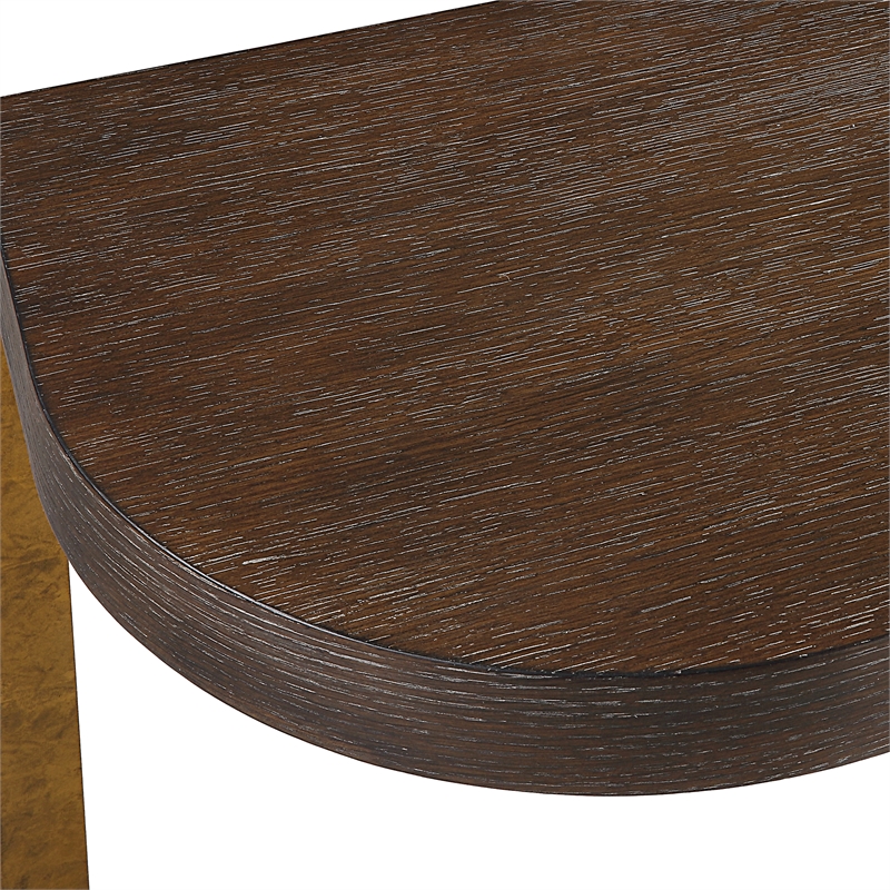 Uttermost Palisade Wood Console Table in Coffee
