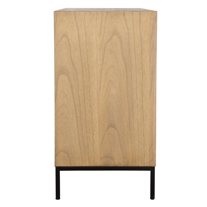 Uttermost Lorenzo Geometric 2 Door Cabinet in Natural