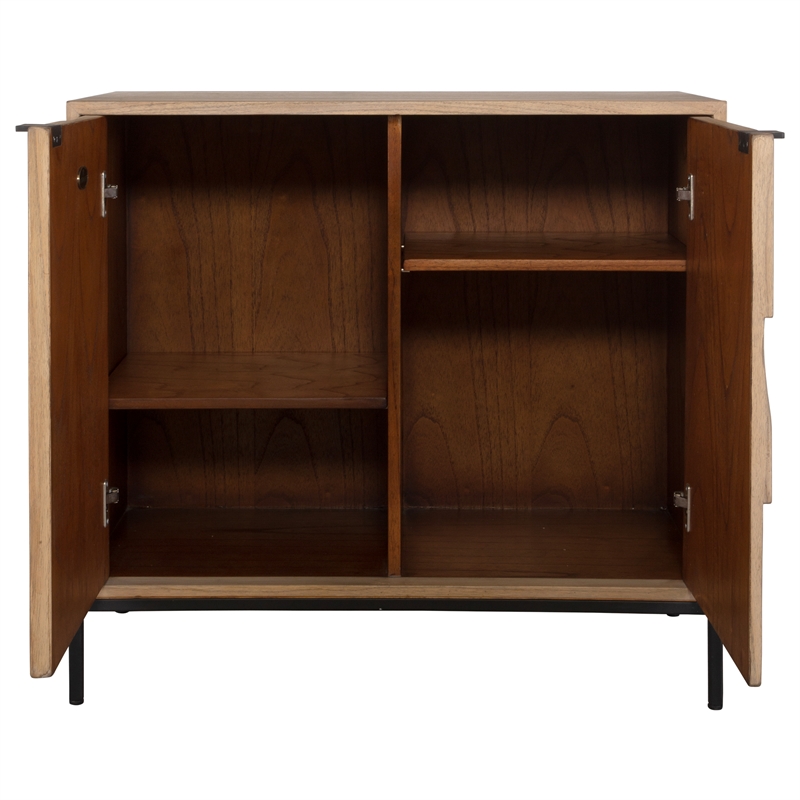 Uttermost Lorenzo Geometric 2 Door Cabinet in Natural