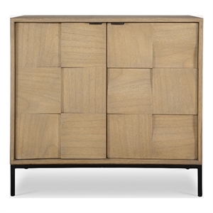 Uttermost Lorenzo Geometric 2 Door Cabinet in Natural