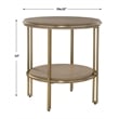 Uttermost Elise Round Brass Side Table