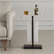 Uttermost Elements Bubble Glass Accent Table in White