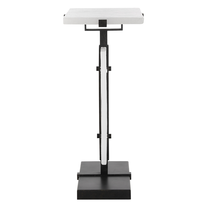 Uttermost Elements Bubble Glass Accent Table in White