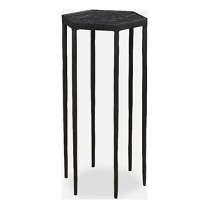 Uttermost Aviary Hexagonal Accent Table in Black