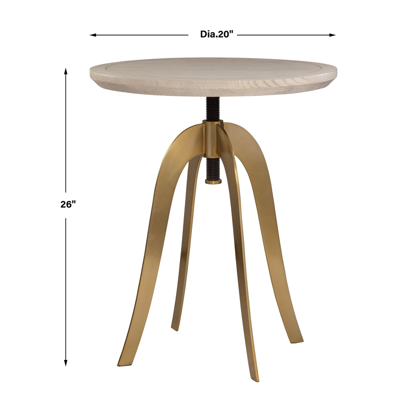 Uttermost Alice Oak Adjustable Accent Table