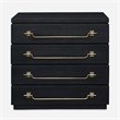Uttermost Halifax Mahogany Wood 4-Drawers Accent Chest in Black