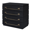 Uttermost Halifax Mahogany Wood 4-Drawers Accent Chest in Black