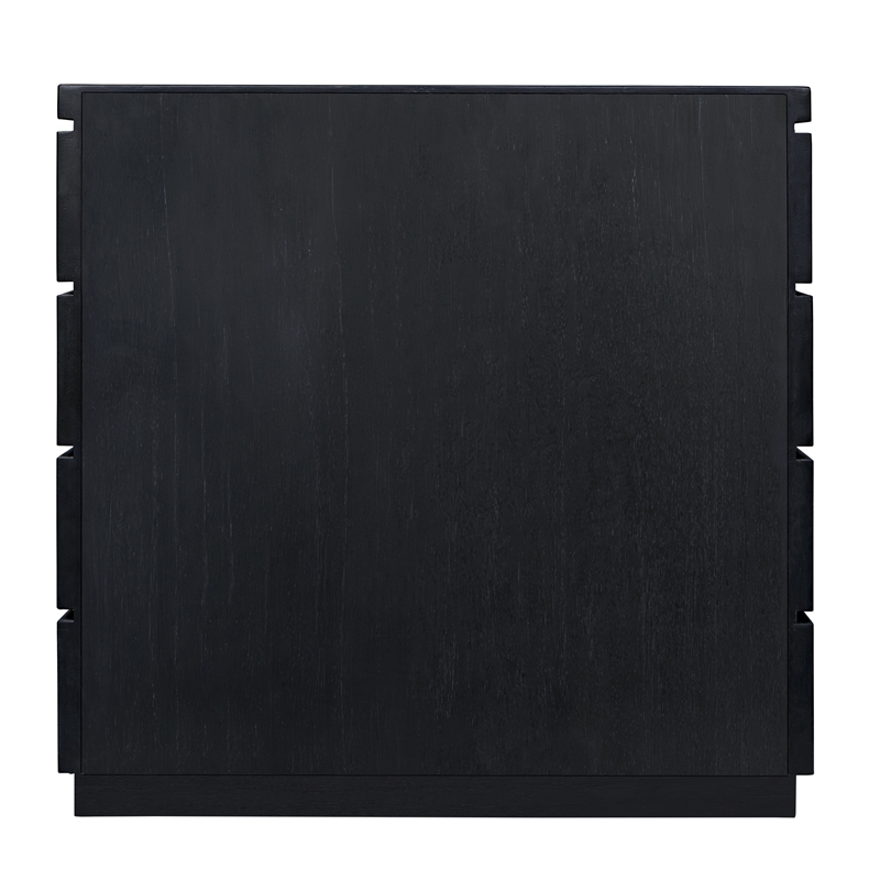 Uttermost Halifax Mahogany Wood 4-Drawers Accent Chest in Black