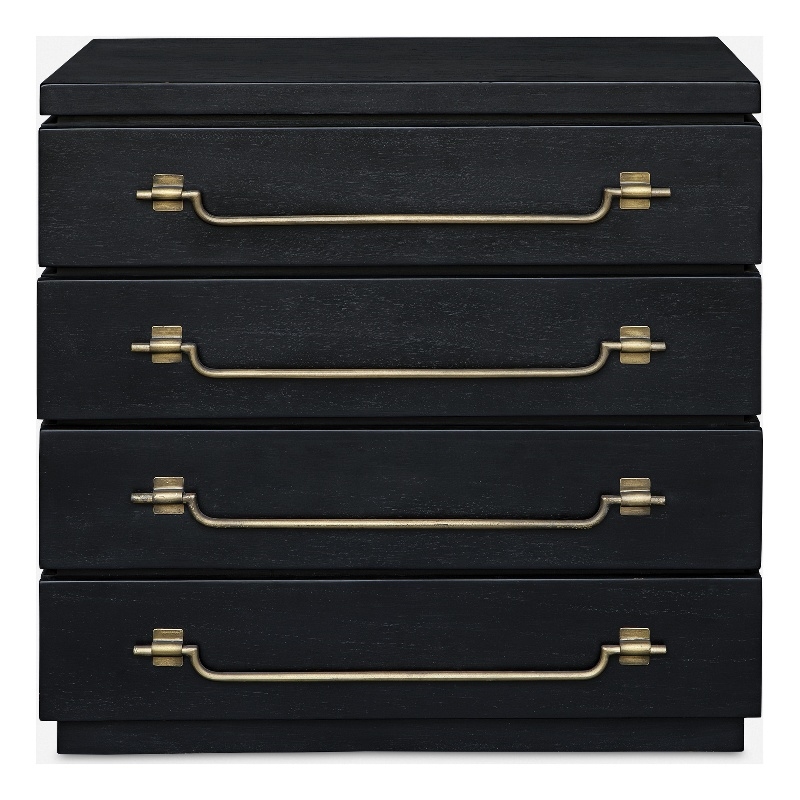 Uttermost Halifax Mahogany Wood 4-Drawers Accent Chest in Black