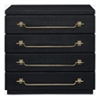 Uttermost Halifax Mahogany Wood 4-Drawers Accent Chest in Black