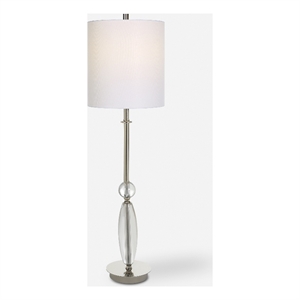 uttermost sceptre crystal buffet lamp in nickel