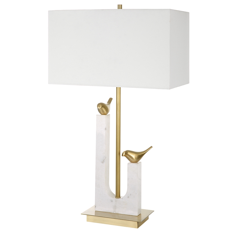 Uttermost Songbirds Table Lamp in White