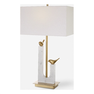 Uttermost Songbirds Table Lamp in White