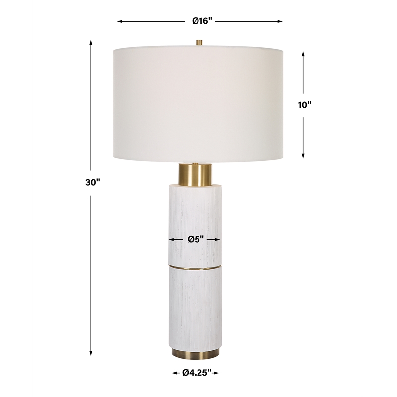 Uttermost Ruse Whitewashed Table Lamp