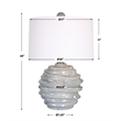 Uttermost Waves Blue & White Accent Lamp