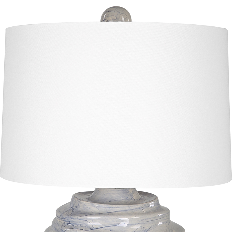 Uttermost Waves Blue & White Accent Lamp