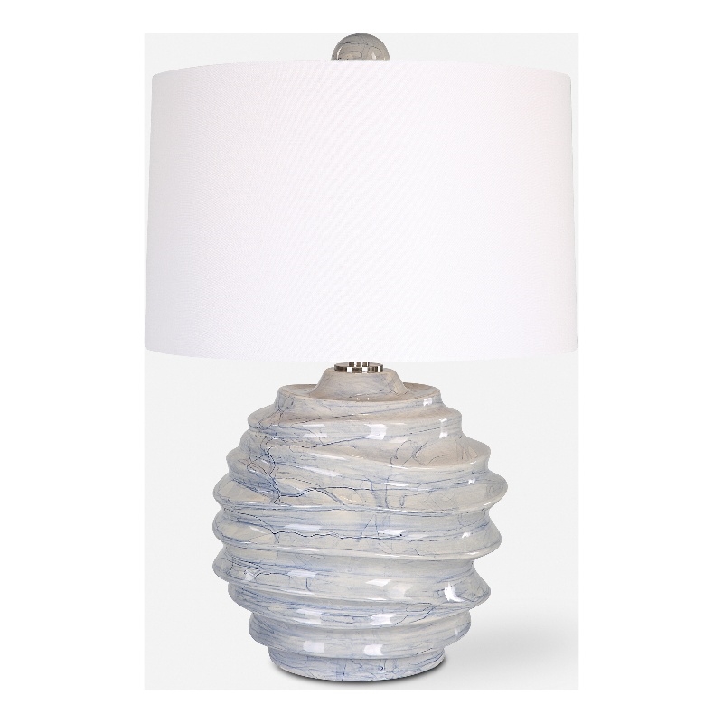 Uttermost Waves Blue & White Accent Lamp