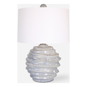 Uttermost Waves Blue & White Accent Lamp