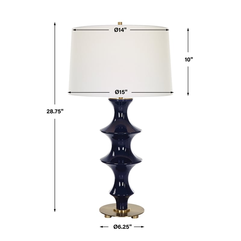 Uttermost Coil Sculpted Blue Table Lamp