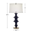 Uttermost Coil Sculpted Blue Table Lamp