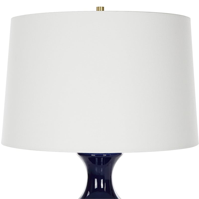 Uttermost Coil Sculpted Blue Table Lamp