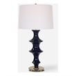 Uttermost Coil Sculpted Blue Table Lamp