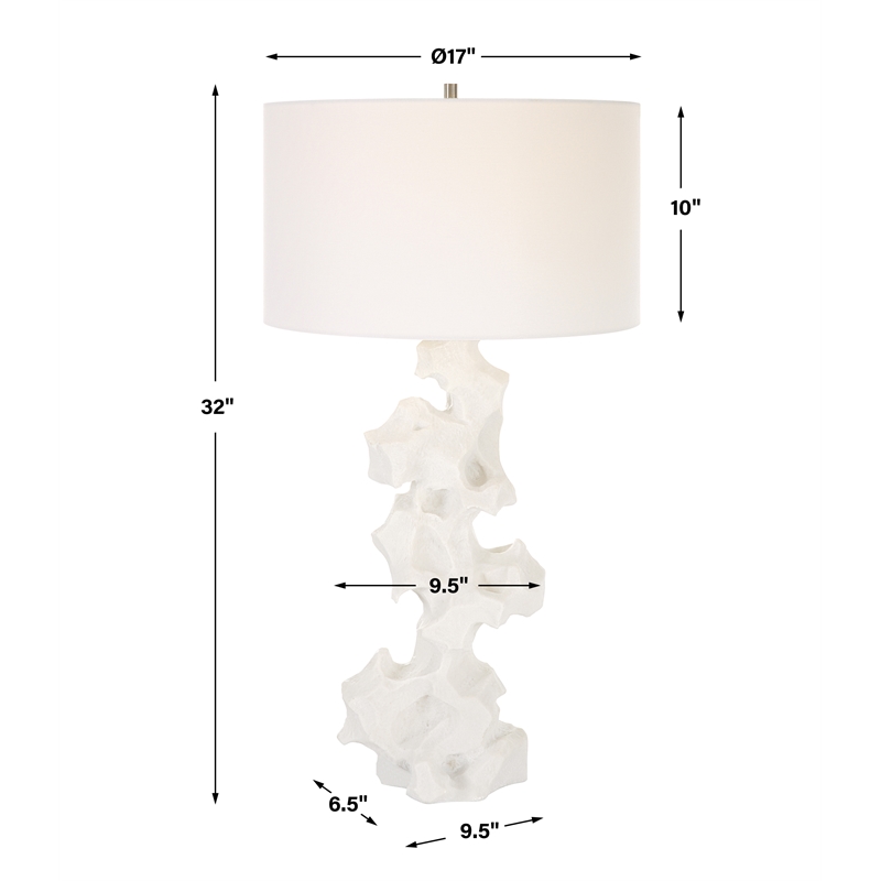 Uttermost Remnant White Marble Table Lamp