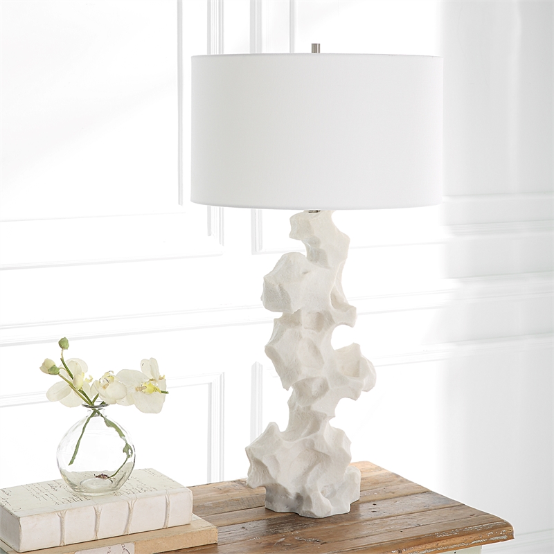 Uttermost Remnant White Marble Table Lamp