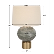 Uttermost Lunia Gray Glass Table Lamp