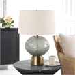 Uttermost Lunia Gray Glass Table Lamp