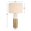 Uttermost Gravitas Elegant Brass & Stone Lamp