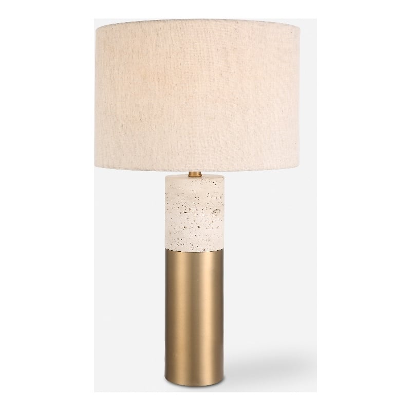 Uttermost Gravitas Elegant Brass & Stone Lamp