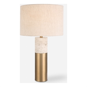 Uttermost Gravitas Elegant Brass & Stone Lamp