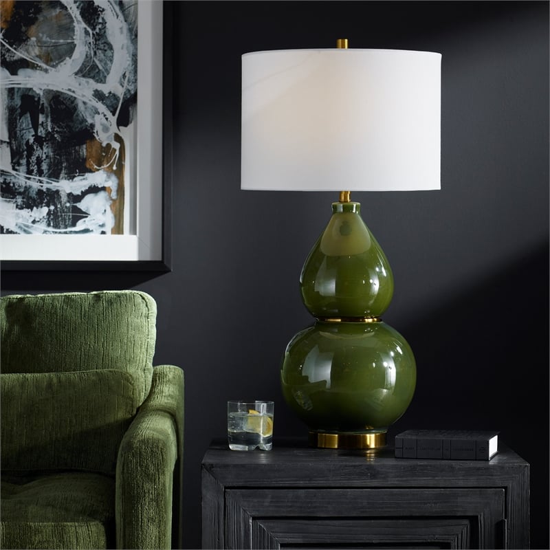 Uttermost Gourd Green Table Lamp