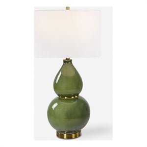 uttermost gourd green table lamp