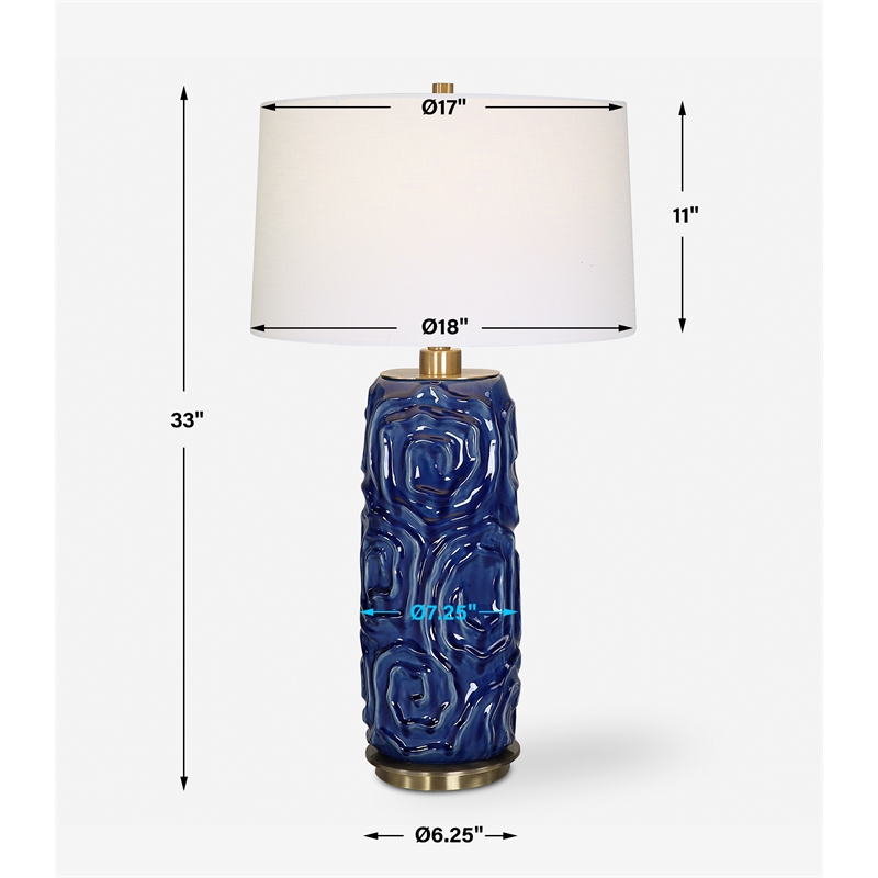 Uttermost Zade Blue Table Lamp