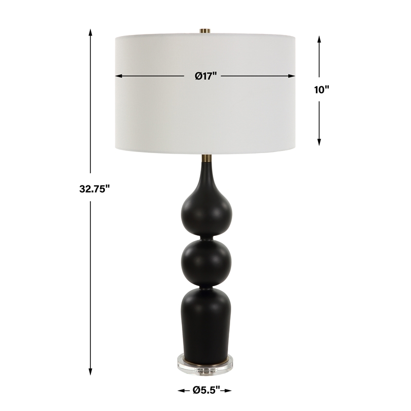 Uttermost Caviar Black Table Lamp