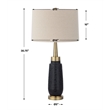 Uttermost Spyglass Black Wood Grain Table Lamp