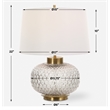 Uttermost Estelle Glass Table Lamp in White
