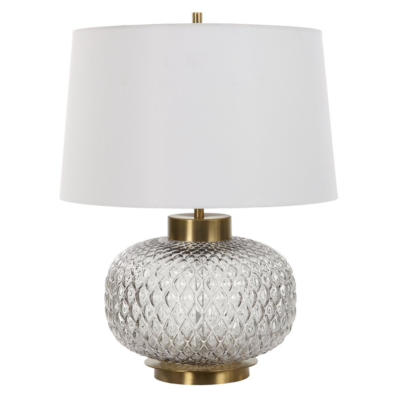 Uttermost Estelle Glass Table Lamp in White